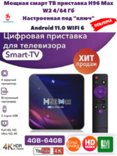 Смарт ТВ приставка H96 Max W2 4/64Гб